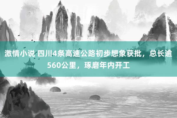 激情小说 四川4条高速公路初步想象获批，总长逾560公里，琢磨年内开工