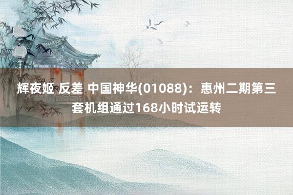 辉夜姬 反差 中国神华(01088)：惠州二期第三套机组通过168小时试运转