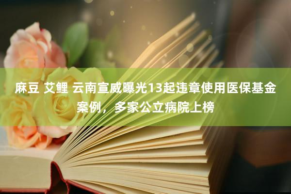 麻豆 艾鲤 云南宣威曝光13起违章使用医保基金案例，多家公立病院上榜