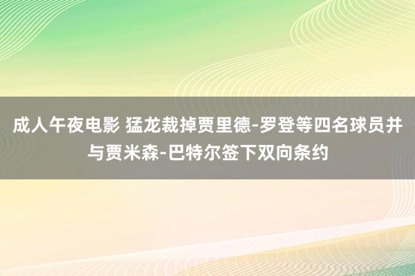 成人午夜电影 猛龙裁掉贾里德-罗登等四名球员并与贾米森-巴特尔签下双向条约