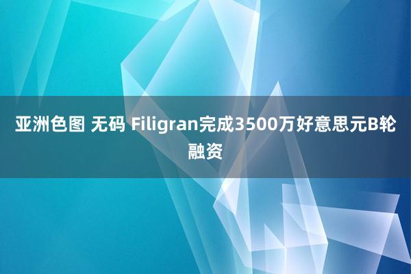 亚洲色图 无码 Filigran完成3500万好意思元B轮融资