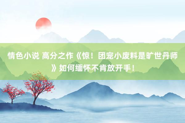 情色小说 高分之作《惊！团宠小废料是旷世丹师》如何缅怀不肯放开手！